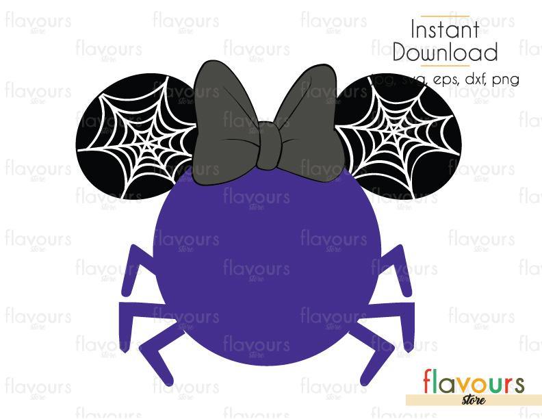Minnie Spider - Cuttable Design Files (Svg, Eps, Dxf, Png, Jpg) For Silhouette and Cricut - FlavoursStore