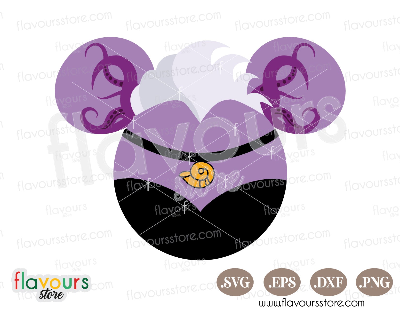 Ursula Ears, Disney Villains SVG Cut File