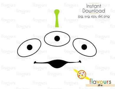 Alien Toy Story Silhouette - Cuttable Design Files (Svg, Eps, Dxf, Png, Jpg) For Silhouette and Cricut - FlavoursStore