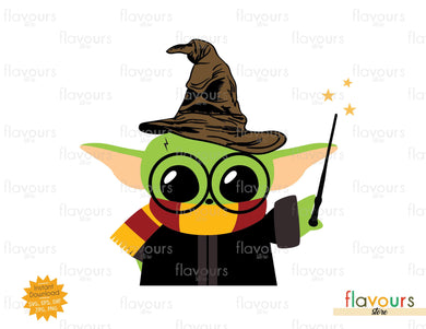 Baby Yoda as Harry Potter - SVG Cut File - FlavoursStore