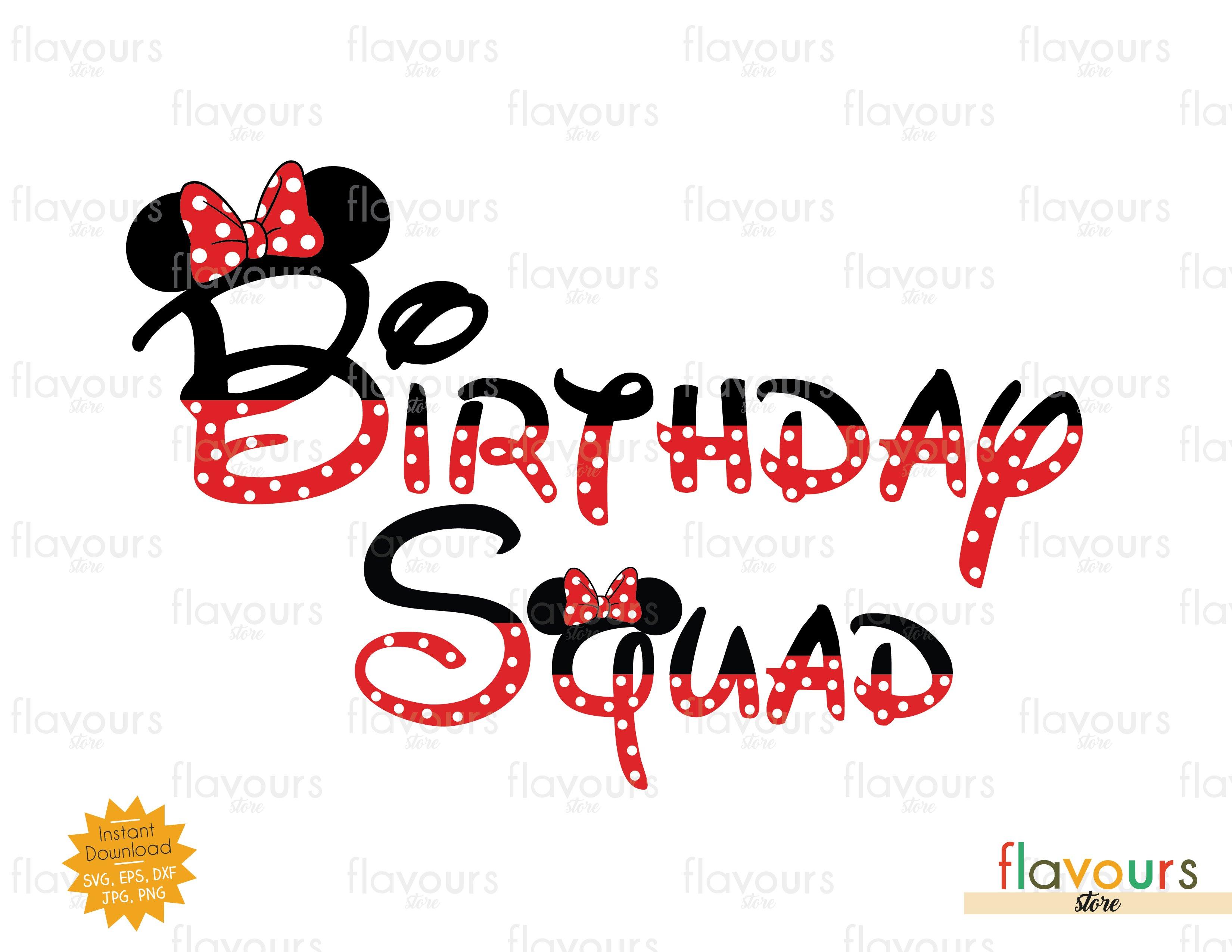 Birthday Squad Svg, Birthday Girl Svg, Disney Birthday Svg, Disney