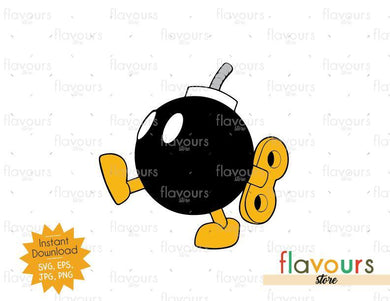 Bomb omb - Mario Bros - Instant Download - SVG Cut File - FlavoursStore
