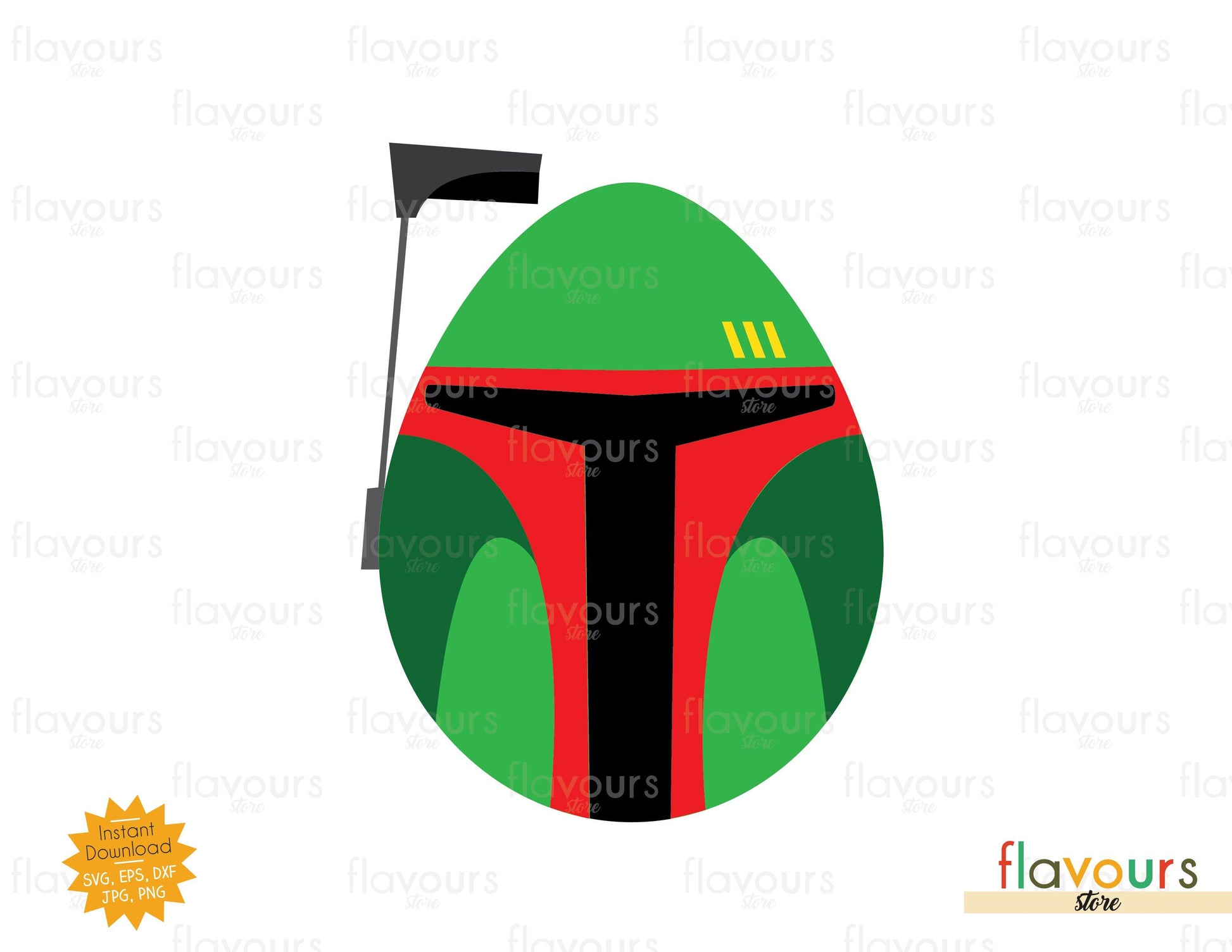 Boba Fett Easter Egg - SVG Cut File - FlavoursStore