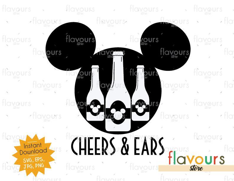 Cheers And Mickey Ears - Disney Epcot - SVG Cut File - FlavoursStore