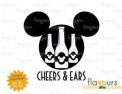 Cheers And Mickey Ears - Disney Epcot - SVG Cut File - FlavoursStore