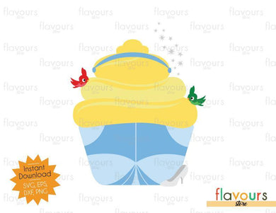 Cinderella Cupcake - Disney Princess - SVG Cut File - FlavoursStore