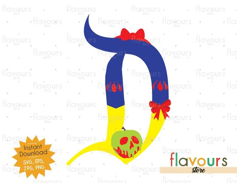 D for Disney - Snow White - SVG Cut File - FlavoursStore