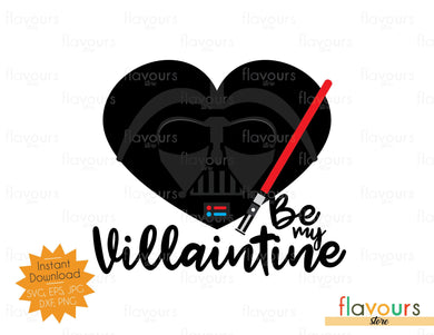 Darth Vader - Be my Villaintine - SVG Cut File - FlavoursStore