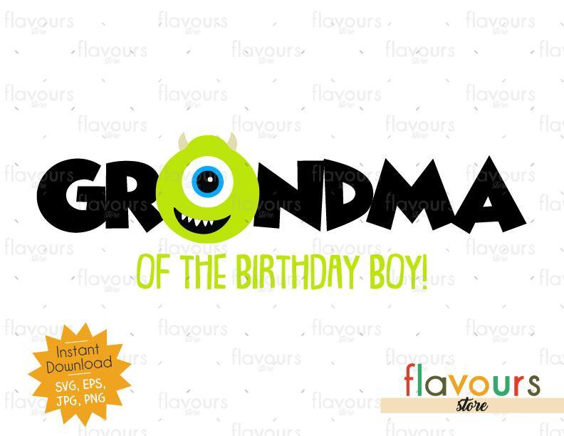 grandma from monsters inc Grandma of the Birthday Boy - Mike Monsters Inc - Instant Download