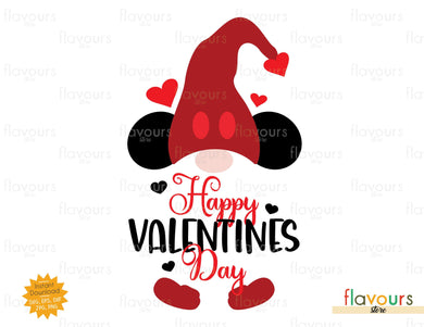 Happy Valentine Day - Mickey Gnome - SVG Cut File - FlavoursStore