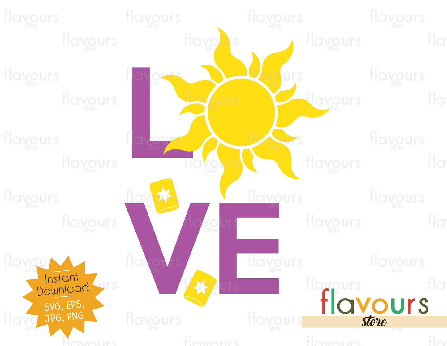 Love - Rapunzel Inspired - Disney Princess - SVG Cut File - FlavoursStore