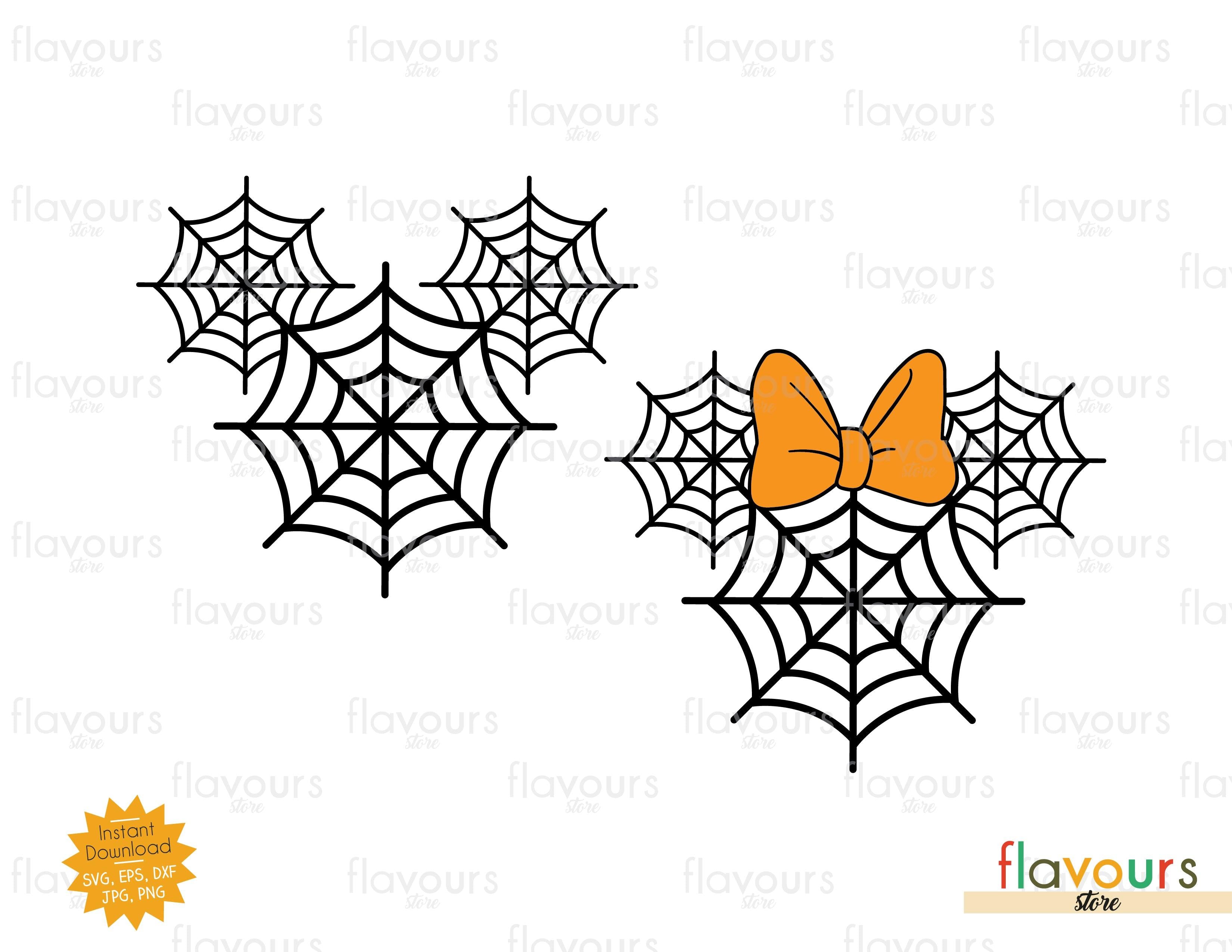 Halloween Mickey Mouse Ears Svg, Scene Spider Web Svg