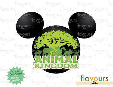 Mickey Ears Animal Kingdom Logo - Digital File Printables - FlavoursStore