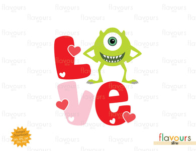 Monster Inc Mike Love - SVG Cut File - FlavoursStore