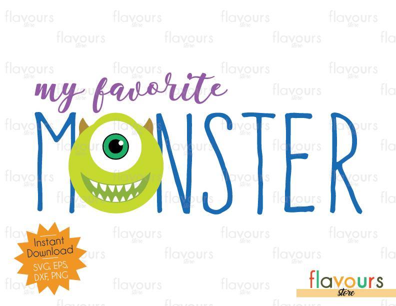 My Favorite Monster Mike - Monsters Inc - SVG Cut File - FlavoursStore