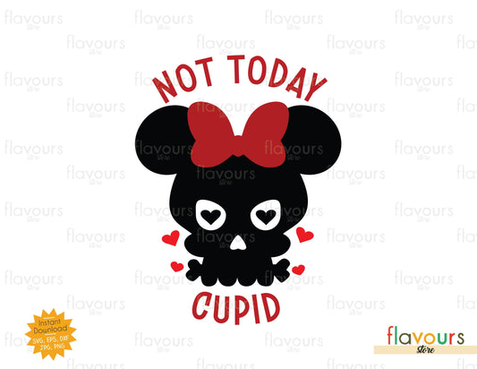 Not Today Cupid, Minnie Skull - SVG Cut File - FlavoursStore