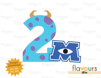 Number two - Sulley Monsters Inc - Instant Download - SVG FILES - FlavoursStore
