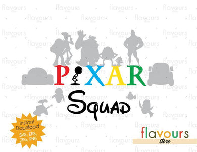 Pixar Squad - Cuttable Design Files - FlavoursStore