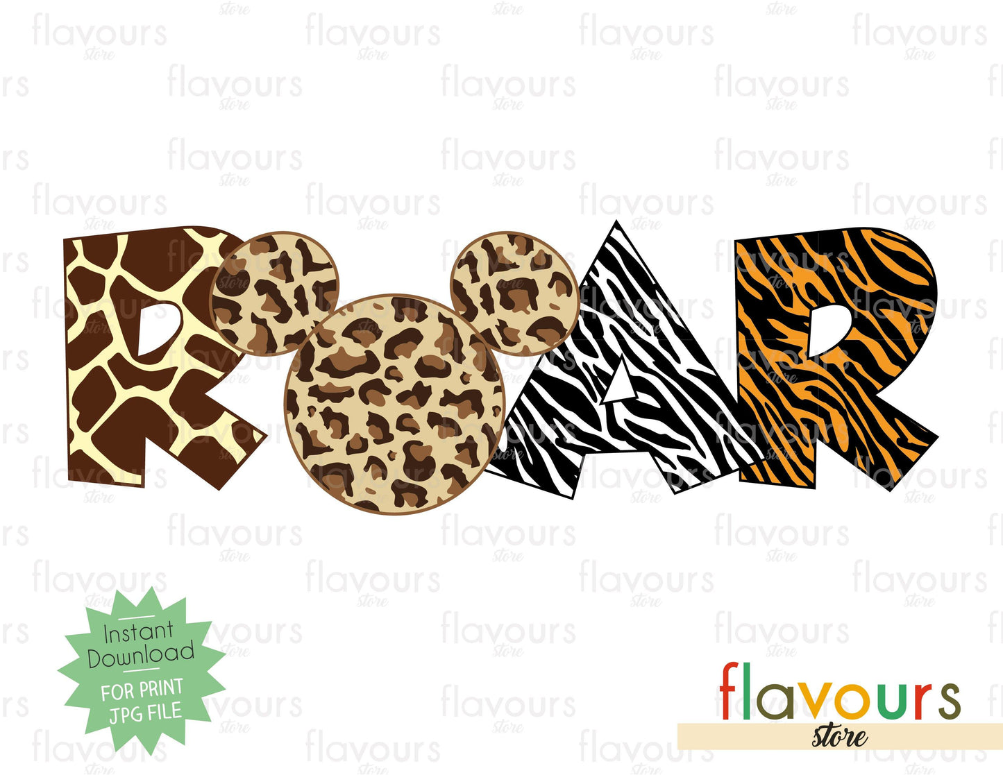 Roar Mickey Ears - Printables Files - Instant Download - FlavoursStore