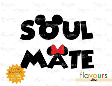 Soul Mate Mickey Ears - Instant Download - SVG Cut File - FlavoursStore