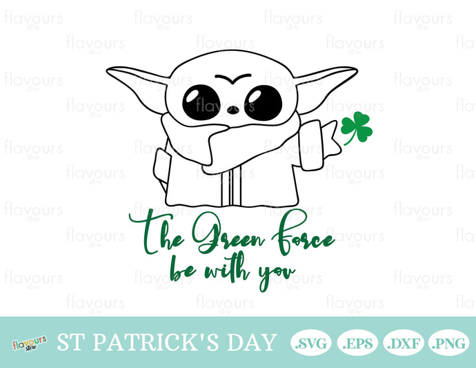 The Green Force Be With You, Star Wars St Patrick's Day - SVG Cut File - FlavoursStore