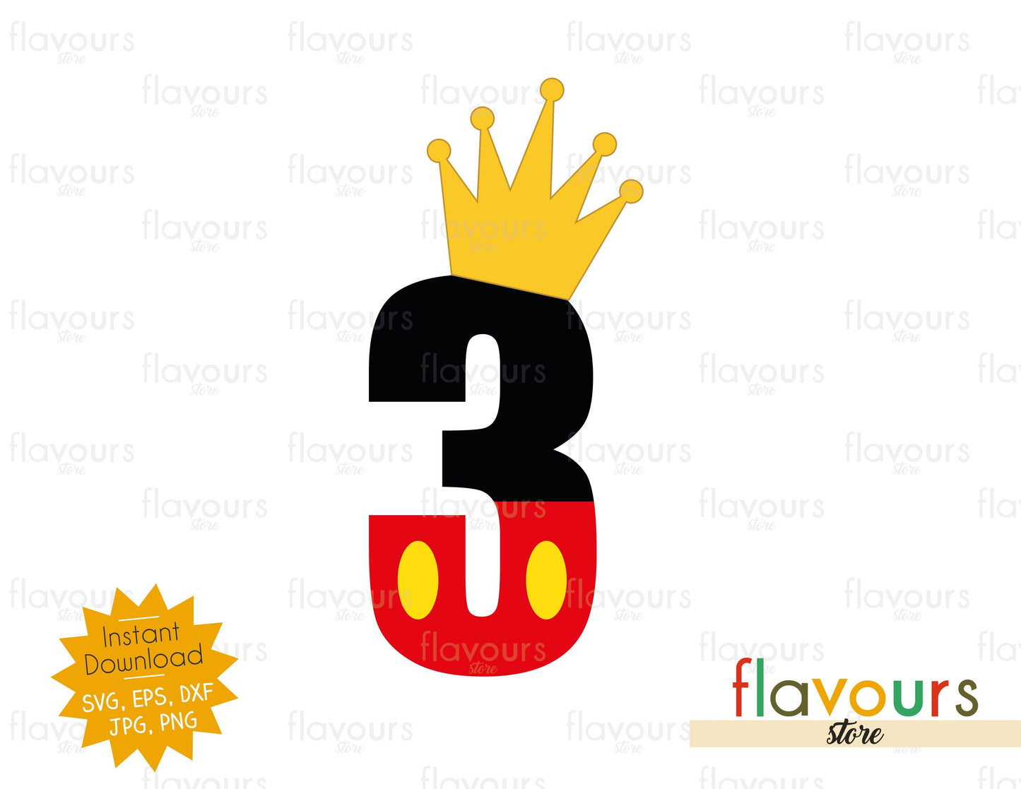 Three Mickey Crown - SVG Cut File - FlavoursStore