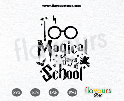 100 Magical Days of School Svg, Wizard School Svg, Teacher Svg, Magic Svg, Svg for Cricut