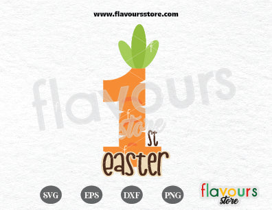 1st Easter Carrot - SVG Cut File