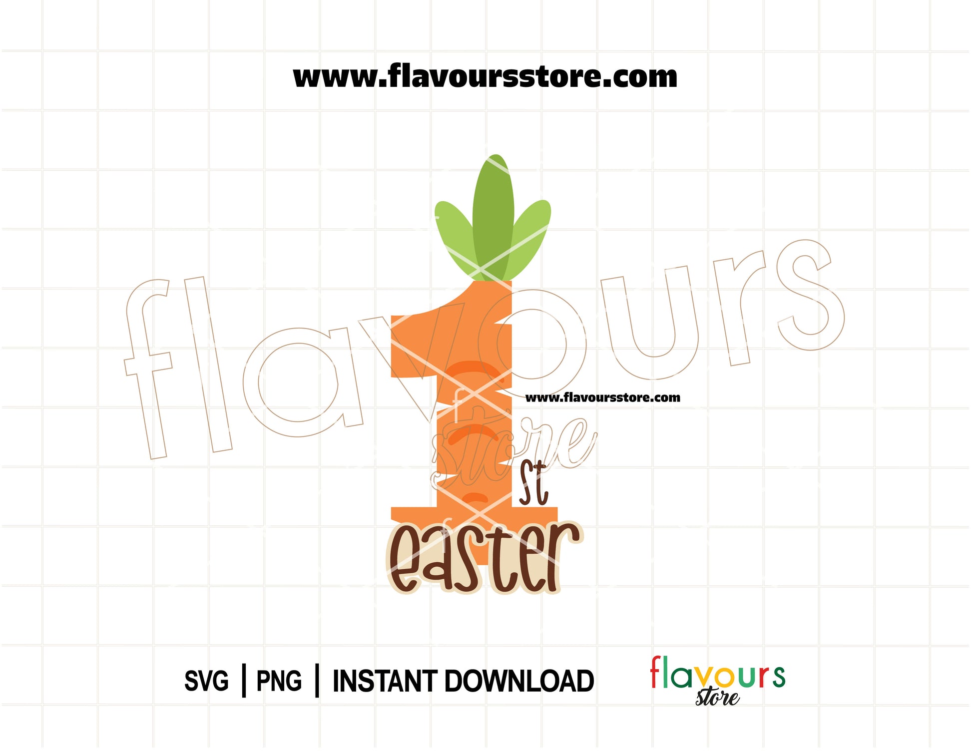 Baby’s 1st Easter carrot SVG and PNG cut file for Cricut and Silhouette — newborn and toddler Easter shirt design with carrot and bunny theme