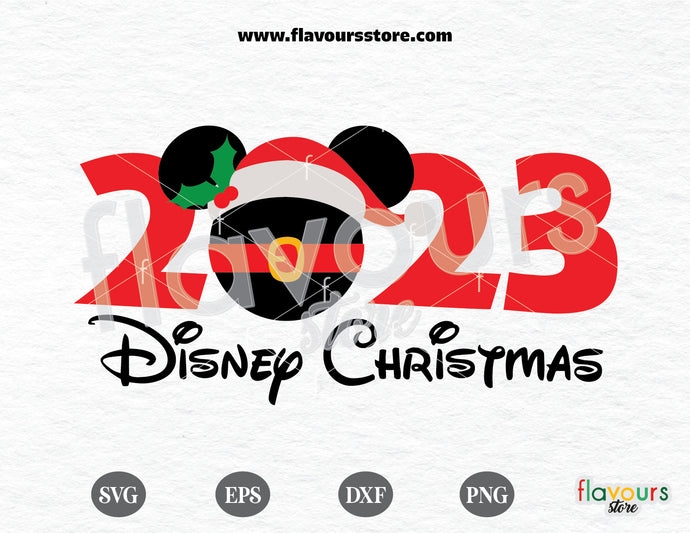 Mickey Christmas Hat SVG