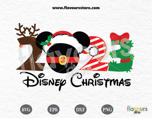 2023 Mickey Santa SVG