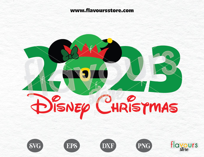 Minnie Elf Ears Christmas SVG