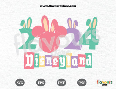 Disneyland 2024 Bunny Mickey Ears SVG Cut File