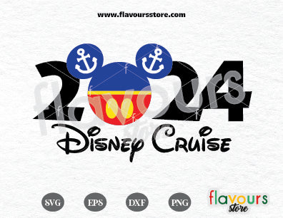 2024 Disney Cruise, Mickey Anchor SVG Cut Files