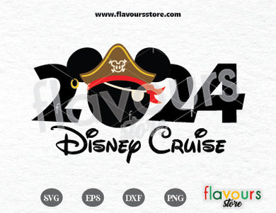 2024 Family Cruise, Mickey Pirate Ears SVG Cut Files