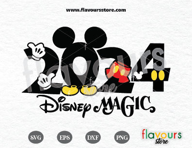 2024 Disney Magic SVG, Mickey Pants and Gloves SVG Cut File