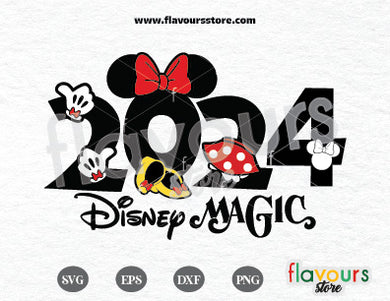 2024 Disney Magic, Minnie Dress and Gloves SVG Cut File
