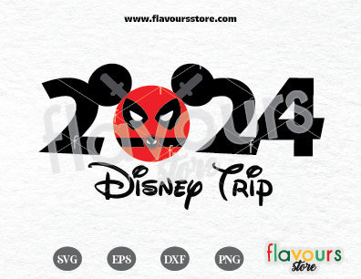 2024 Disney Trip, Deadpool Ears SVG Cut Files