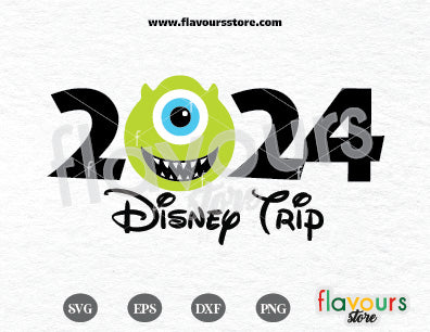 2024 Disney Trip Mike Wazowski, Monster Inc SVG Cut File