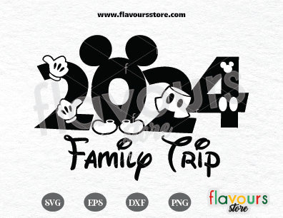 2024 Family Trip, Mickey Pants, Gloves and Shoes SVG Cut File