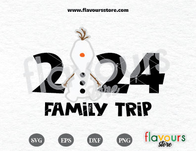 2024 Family Trip Olaf SVG Cut File