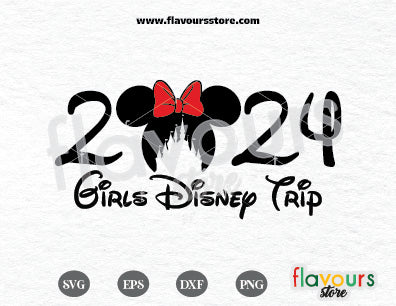 2024 Girls Trip Minnie Disney Castle SVG Cut File