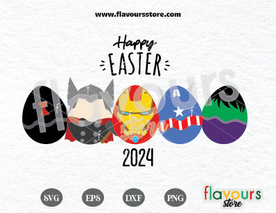 Happy Easter, Avengers Easter Eggs SVG Cut Files