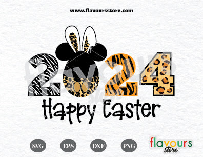 Happy Easter 2024 Animal Kingdom Mickey Bunny Ears SVG Cut File