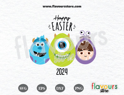 Happy Easter, Monster Inc Easter Eggs SVG Cut Files