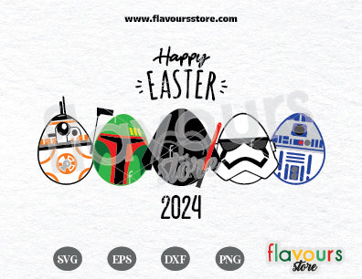 Happy Easter Star Wars Eggs SVG Cut File