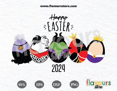 Happy Easter, Villains Easter Eggs SVG Cut File
