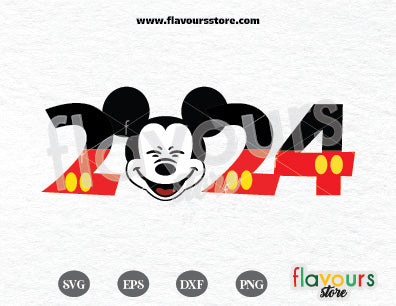 2024 Happy Mickey SVG Cut File