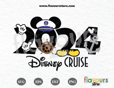2024 Mickey Captain Disney Cruise SVG Cut Files