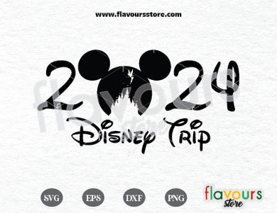 2024 Disney Trip, Mickey Disney Castle Ears SVG Cut File